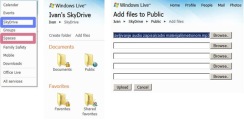 Slika 16 - Windows Live (SkyDrive - prebacivanje datoteke)